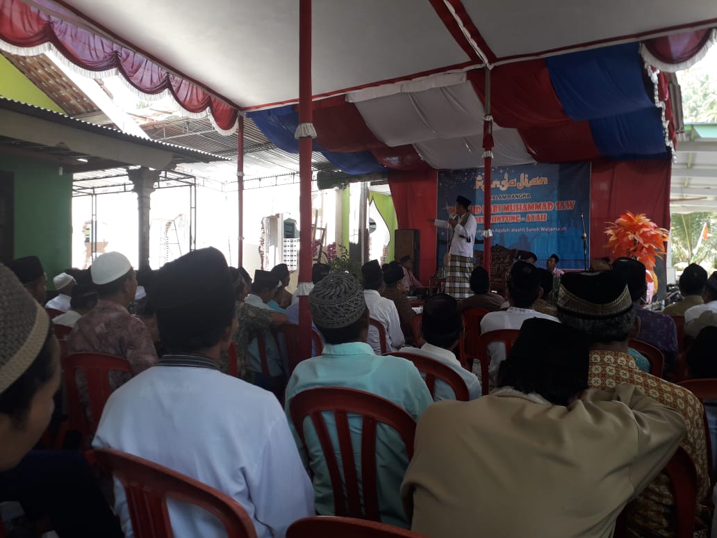 perringatan maulud nabi muhammad SAW tingkat Masjid Miftahul Huda Desa Jintung 02