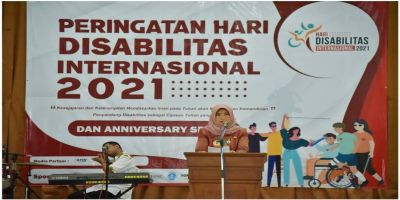 Ristawati Purwaningsih selaku Wakil Bupati Kebumen hadir dalam Peringatan Hari Disabilitas Kebumen (HDI) dan HUT Sahabat Disabilitas Kebumen (SDK) Ke-3 